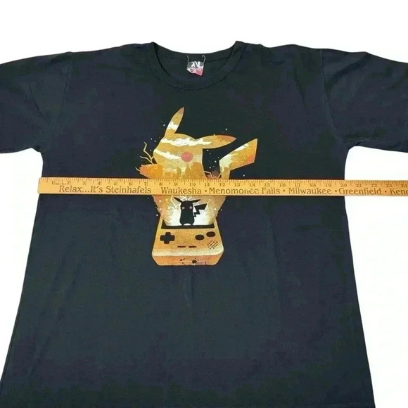 Lot Of 2 Cotton Malhas Pokemon / Mario Classic Crewneck Shirt Black Size M - Picture 12 of 16